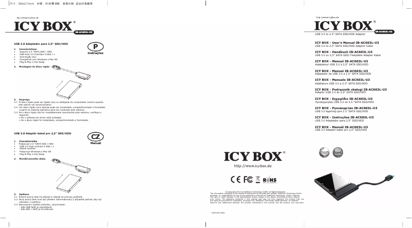 Página 1 del manual Manual de usuario Icy Box IB-AC603L-U3