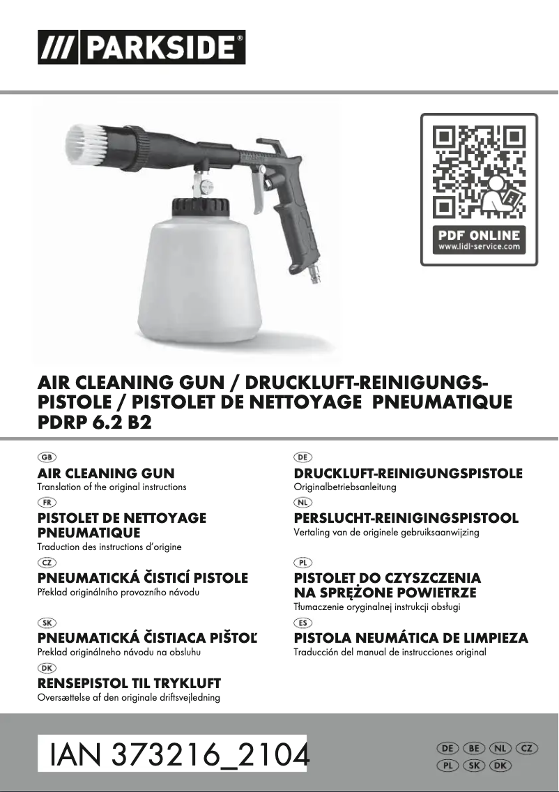 Page n°1 - Manuel utilisateur Parkside PDRP 6.2 B2