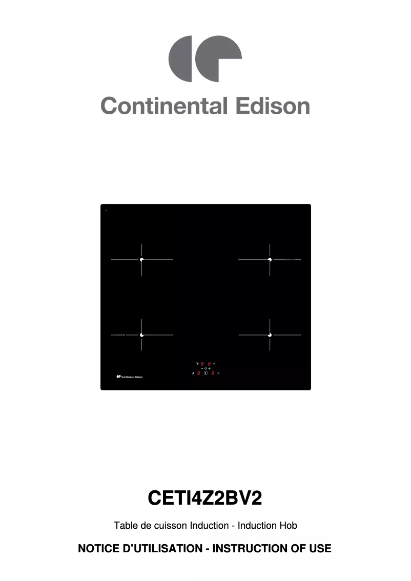 Image de la première page du manuel de l'appareil CETI4Z2BV2