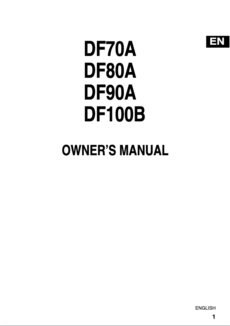 Image de la première page du manuel de l'appareil DF70A