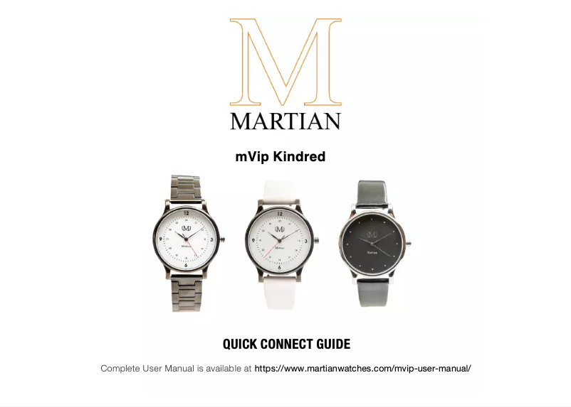 Page n°1 - Manuel utilisateur Martian mVip Kindred
