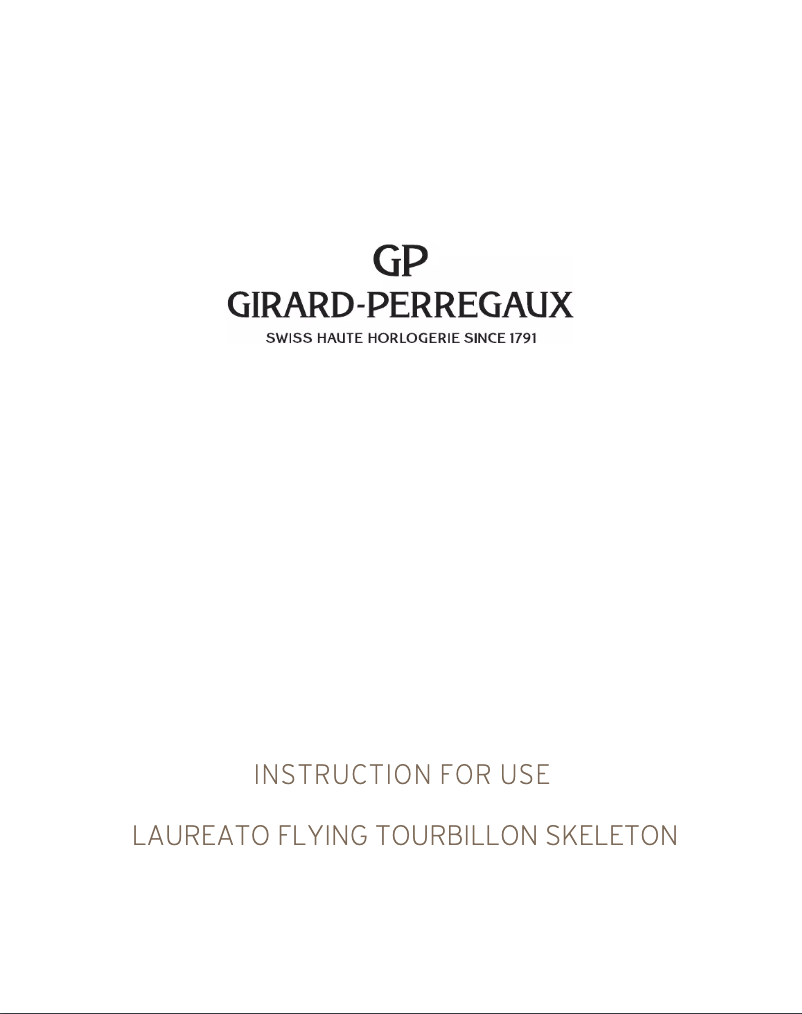 Page 1 de la notice Manuel utilisateur Girard-Perregaux Laureato 99110-52-000-52A