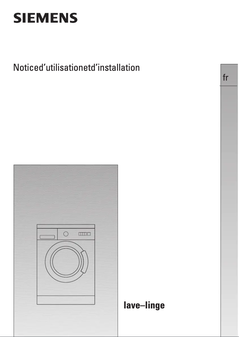 Image de la première page du manuel de l'appareil WXSP1260FF