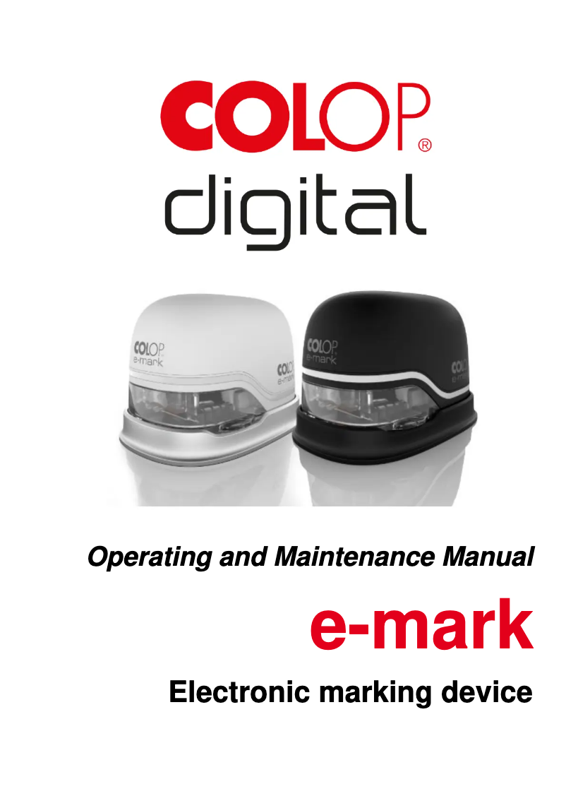 Página 1 del manual Manual de usuario Colop e-mark