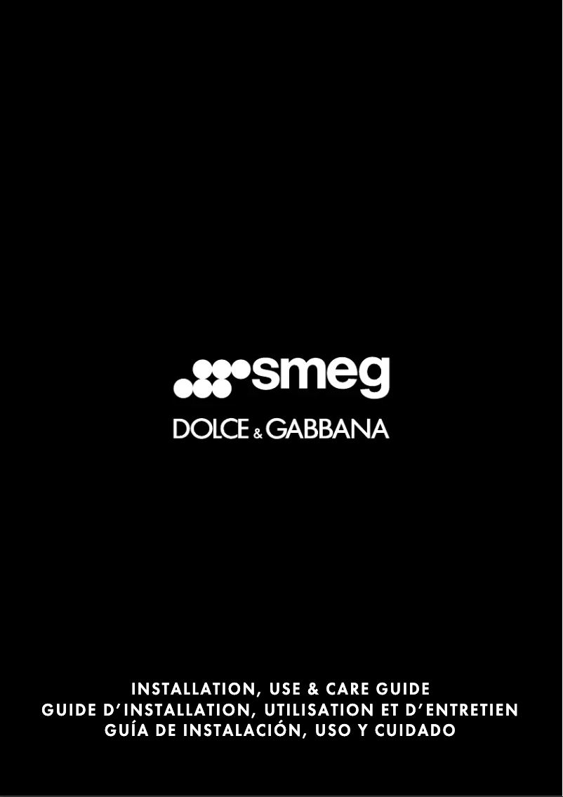 Page 1 de la notice Manuel utilisateur Smeg KTU36DGM