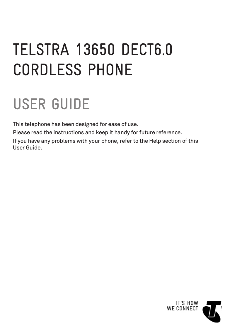 Página 1 del manual Manual de usuario Telstra 13650