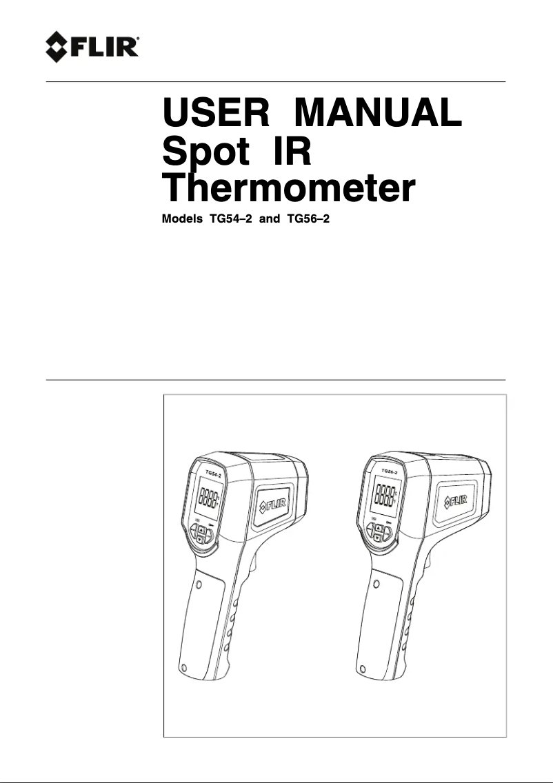 Page n°1 - Manuel utilisateur FLIR TG56-2