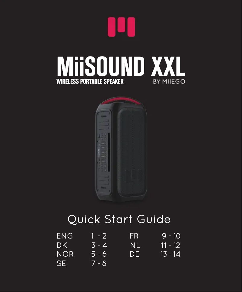 Image de la première page du manuel de l'appareil MiiSOUND XXL