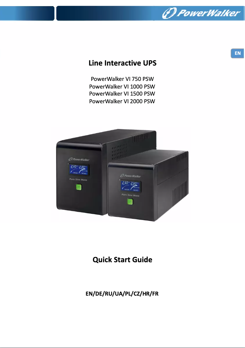 Page n°1 - Manuel utilisateur BlueWalker VI 2000 PSW