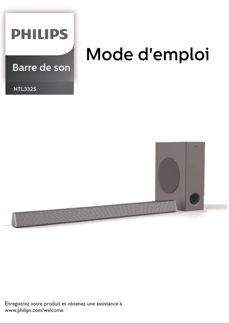 Page n°1 - Manuel utilisateur Philips HTL3325