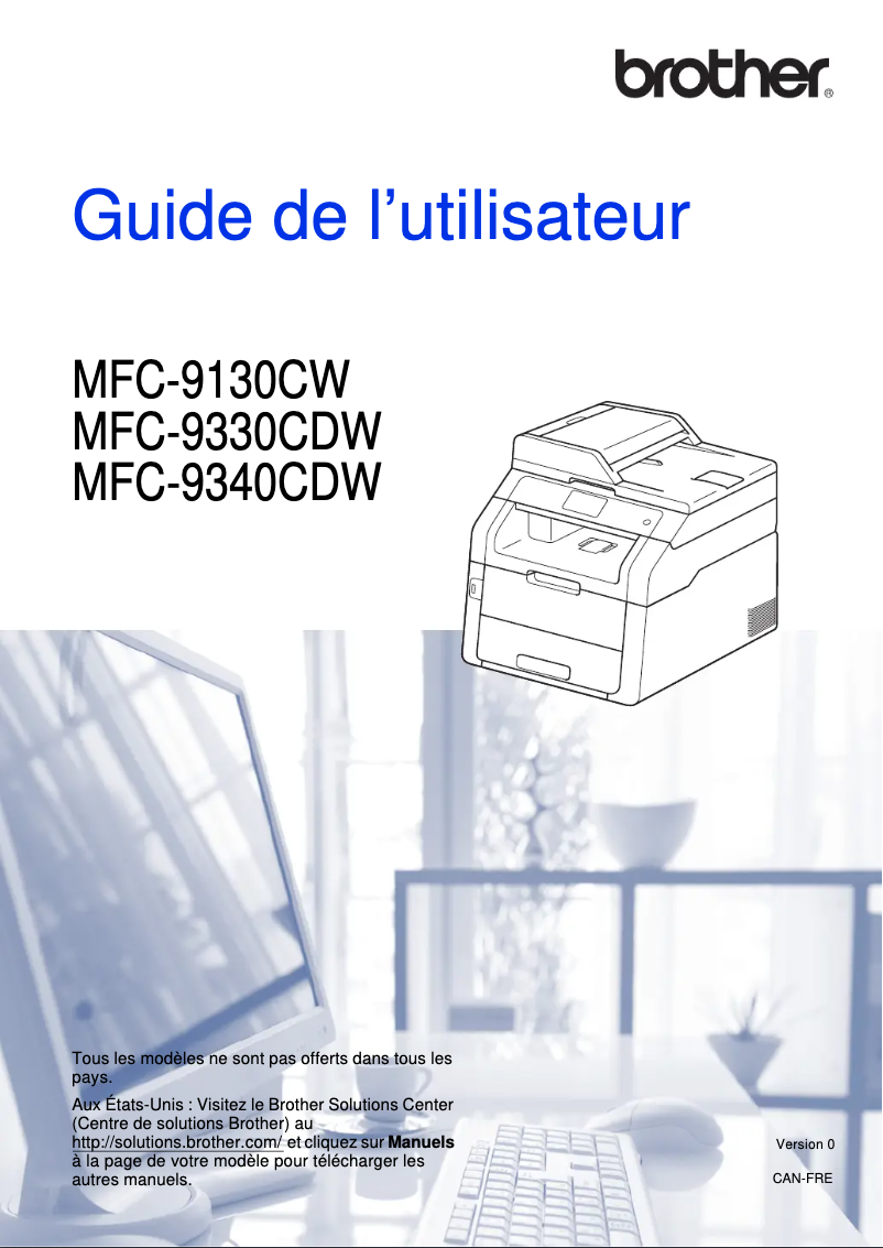 Page 1 de la notice Manuel utilisateur Brother MFC-9330CDW