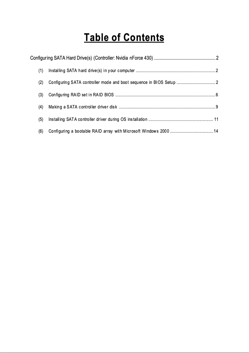 Page 1 de la notice Guide d'installation Gigabyte GA-K8N51GMF-9