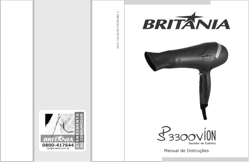 Page 1 de la notice Manuel utilisateur Britania SP3300