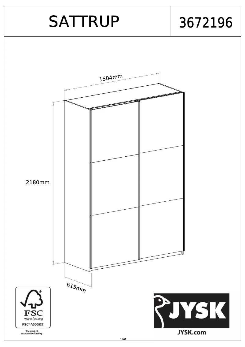 Image de la première page du manuel de l'appareil Sattrup (150x218x62)