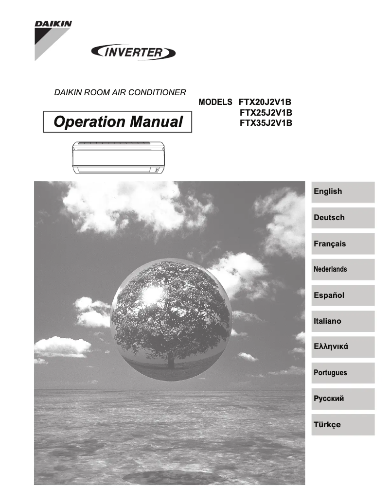 Page 1 de la notice Manuel utilisateur Daikin Inverter FTX35J2V1B