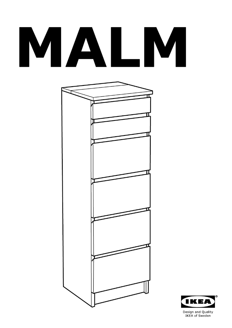 Page 1 de la notice Manuel utilisateur Ikea MALM (40x48.5x123)