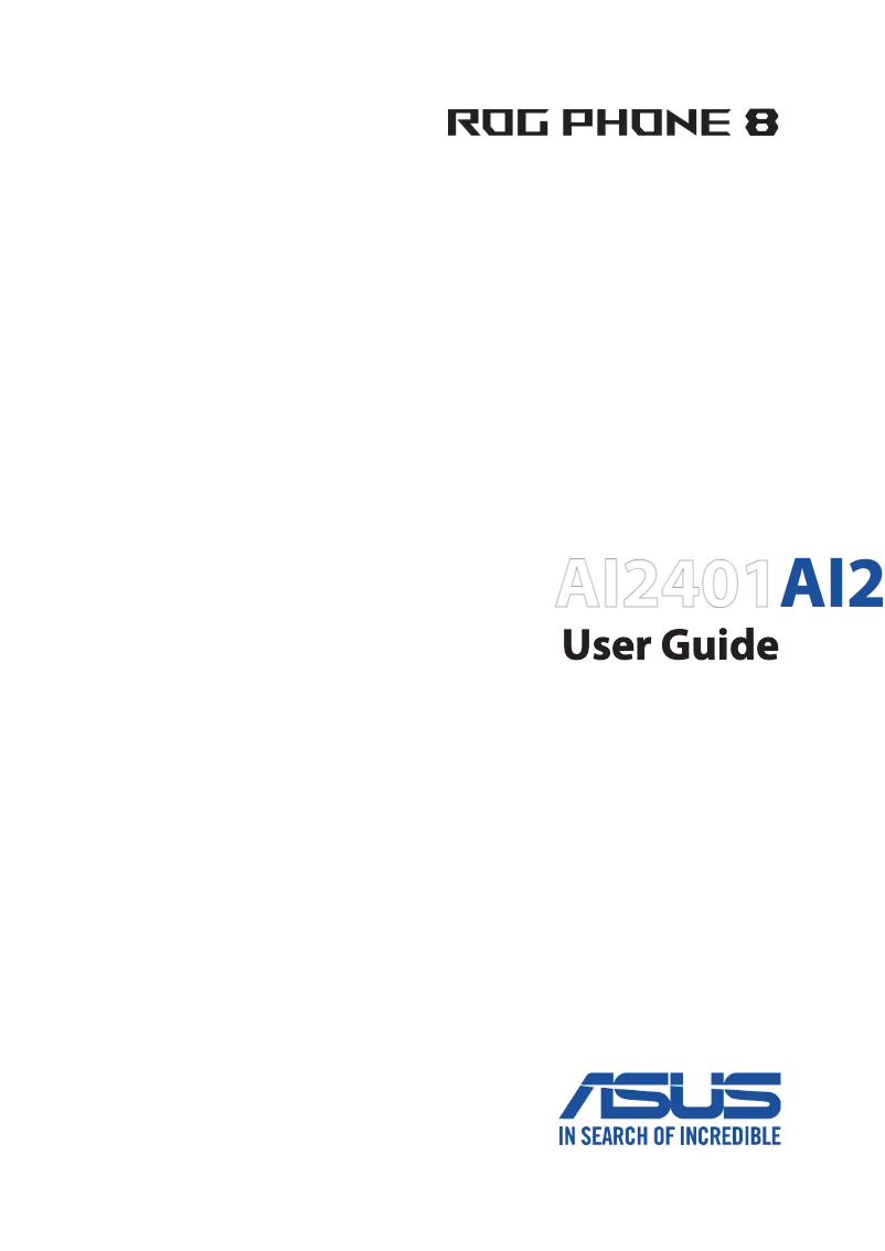 Image de la première page du manuel de l'appareil ROG Phone 8