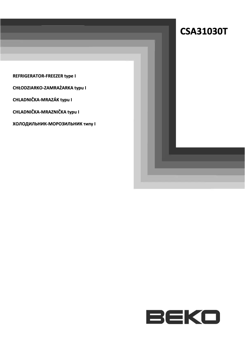 Page 1 de la notice Manuel utilisateur Beko CSA31030T