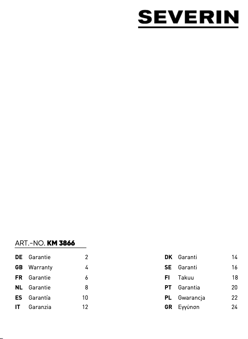 Image de la première page du manuel de l'appareil KM 3866