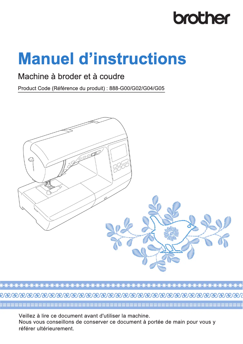 Page n°1 - Manuel utilisateur Brother Innov-is NQ3500D