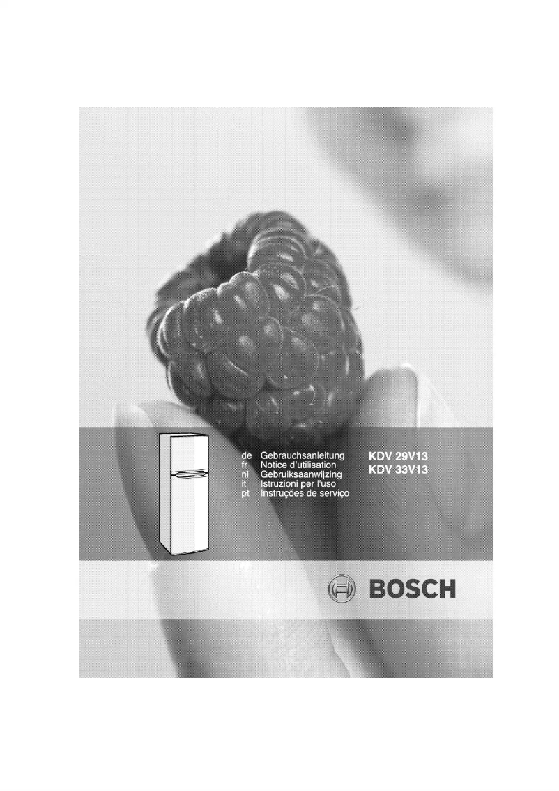 Page n°1 - Manuel utilisateur Bosch KDV29V13