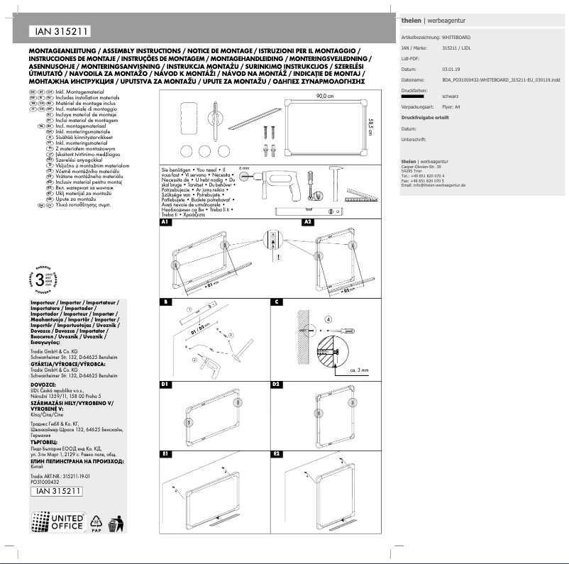 Image de la première page du manuel de l'appareil IAN 315211