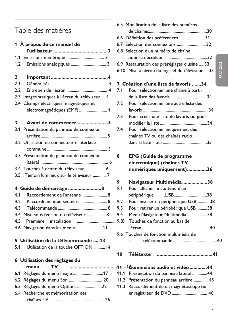 Image de la première page du manuel de l'appareil 32PFL7562D