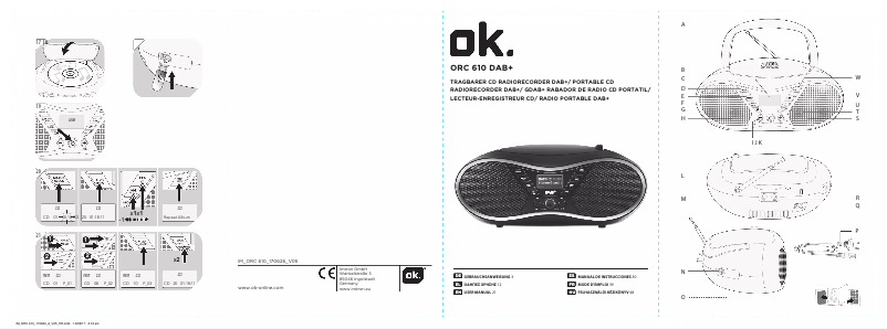 Page n°1 - Manuel utilisateur OK ORC 610 DAB-B