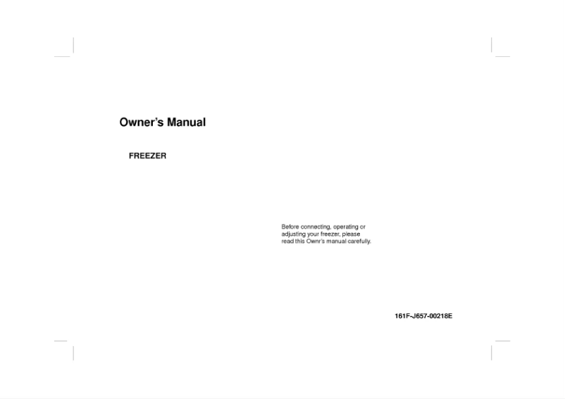 Image de la première page du manuel de l'appareil GF-161SSF