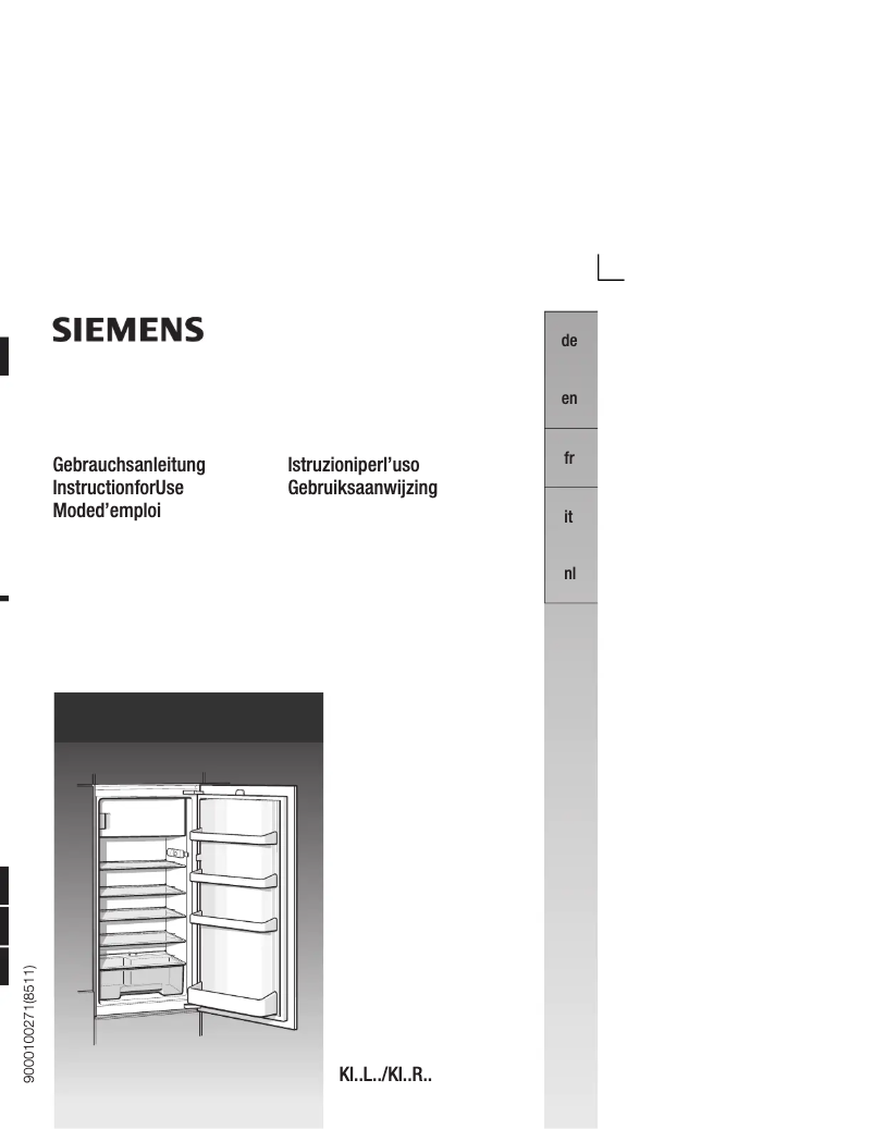 Page n°1 - Manuel utilisateur Siemens KI18RV50