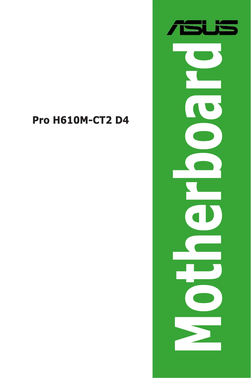 Image de la première page du manuel de l'appareil Pro H610M-CT2 D4