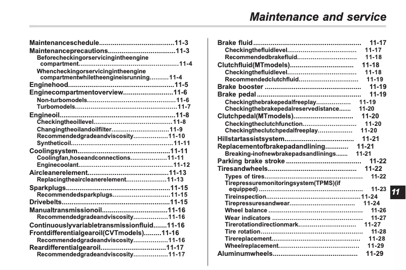 Página 1 del manual Manual de uso y mantenimiento Subaru Forester (2014)