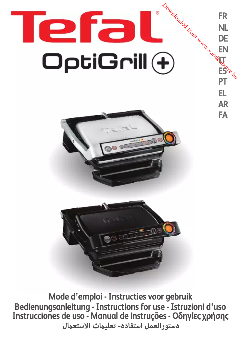 Page 1 de la notice Manuel utilisateur Tefal OptiGrill YY4399