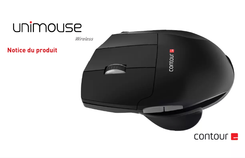 Page 1 de la notice Manuel utilisateur Contour Design Wireless Contour Unimouse