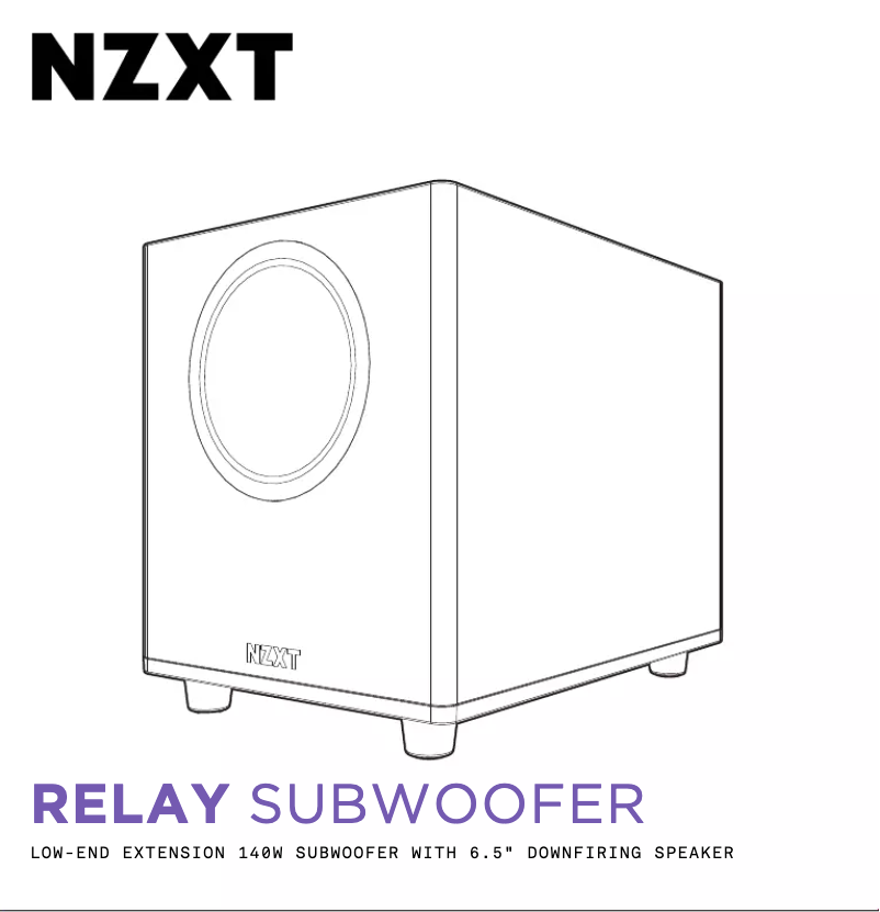 Page 1 de la notice Manuel utilisateur NZXT Relay Subwoofer