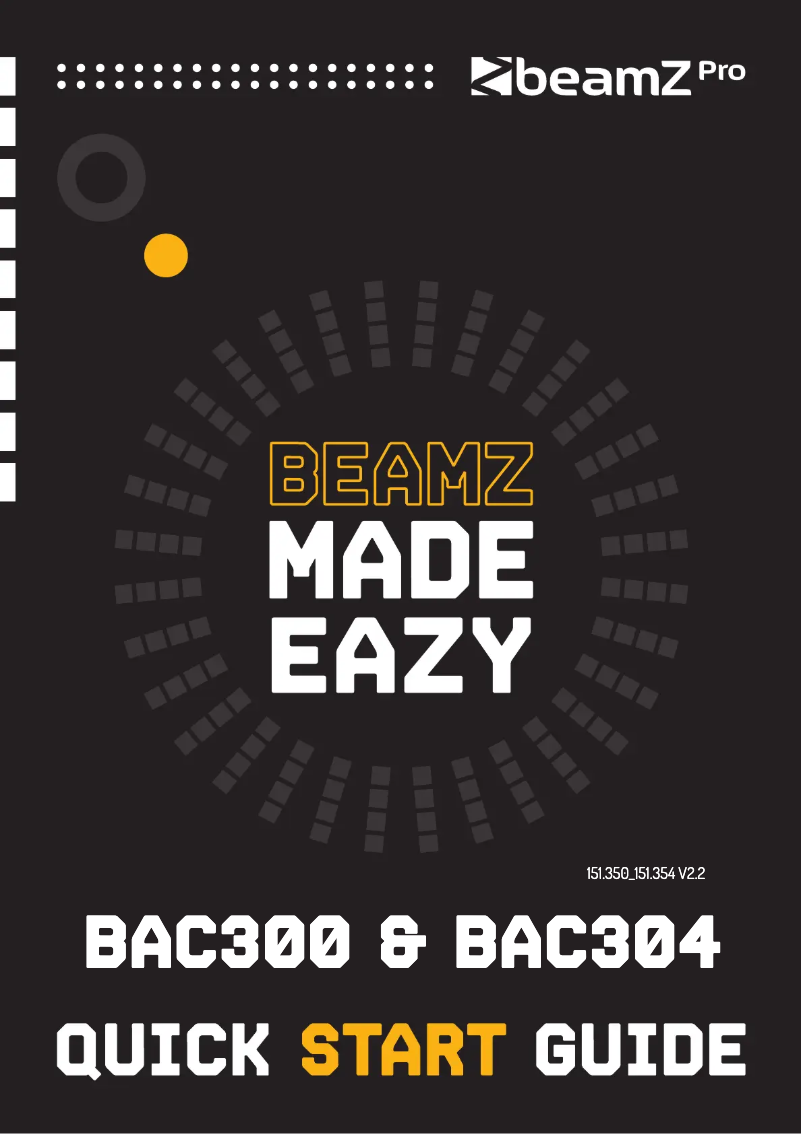 Page n°1 - Guide de démarrage rapide BeamZ BAC304