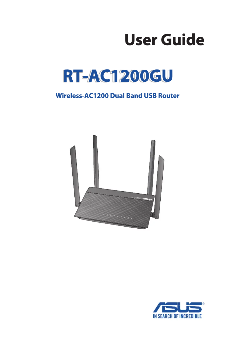 Image de la première page du manuel de l'appareil RT-AC1200GU