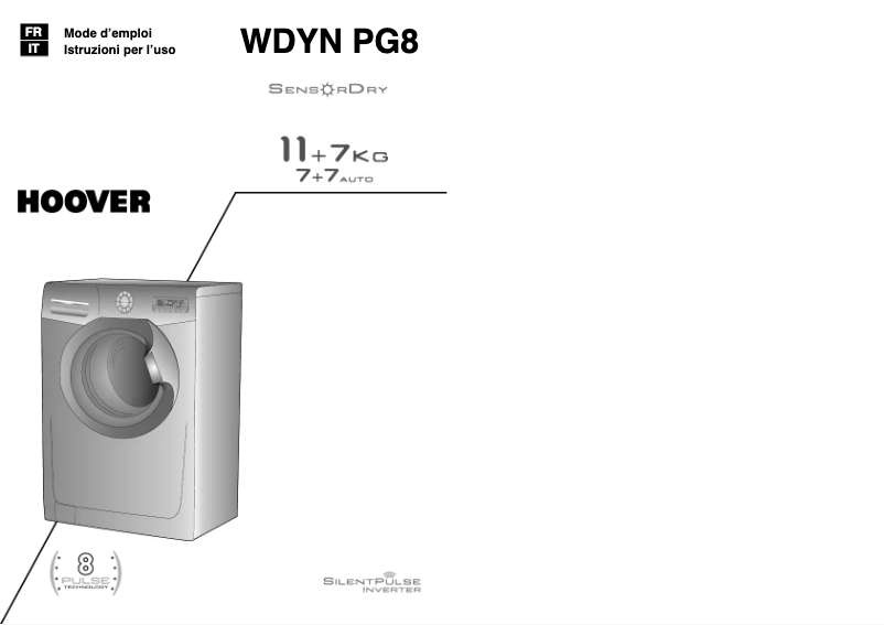 Page 1 de la notice Manuel utilisateur Hoover WDYN 11746PG8-84