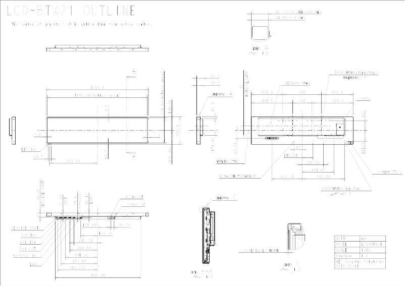 Página 1 del manual Dibujo técnico NEC MultiSync BT421
