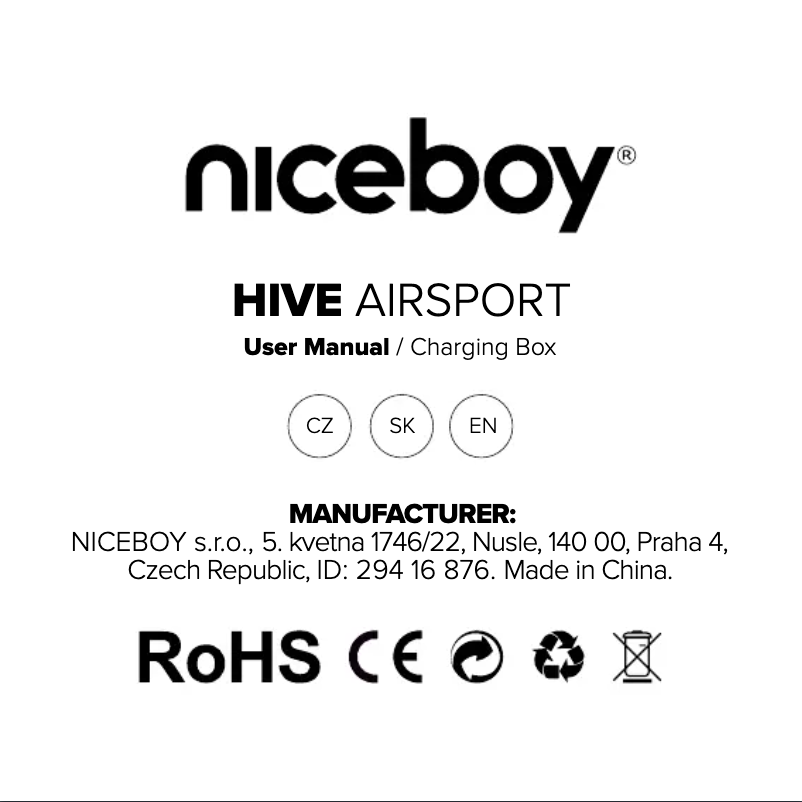Page 1 de la notice Manuel utilisateur Niceboy box AIRSPORT