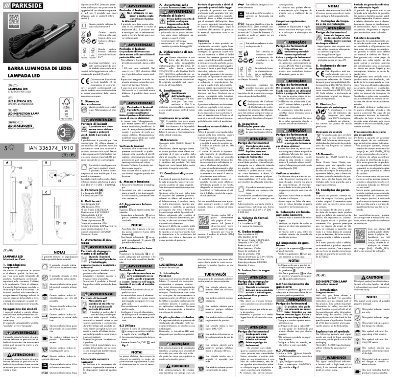 Page n°1 - Manuel utilisateur Parkside IAN 336374