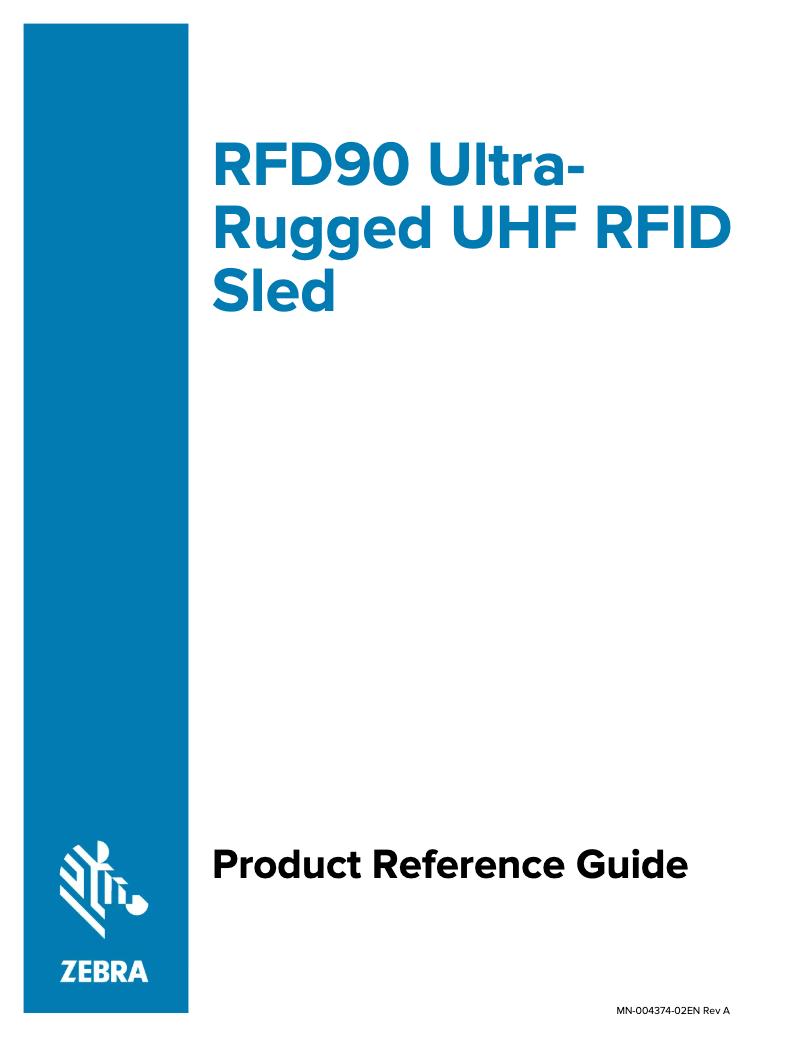 Page 1 de la notice Manuel utilisateur Zebra RFD90