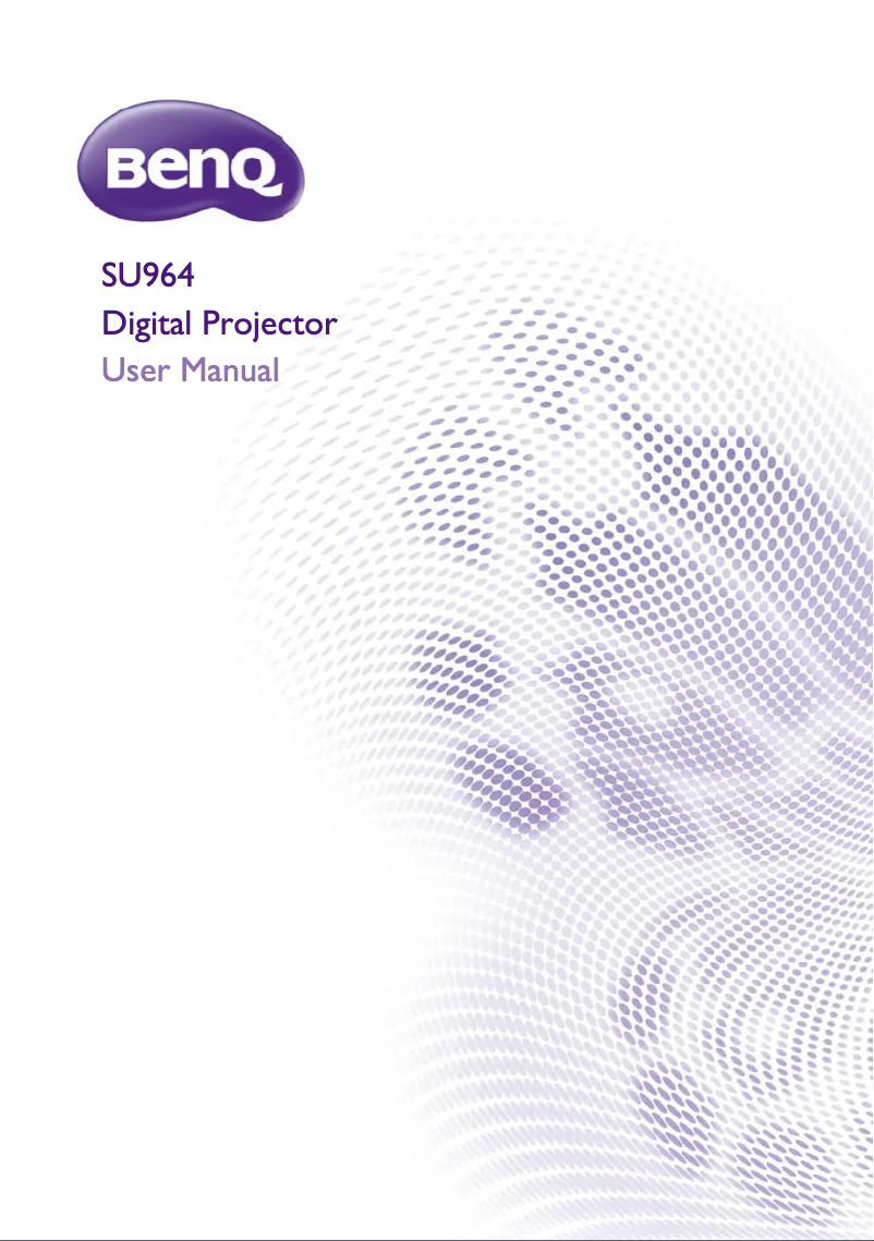 Page n°1 - Manuel utilisateur BenQ SU964