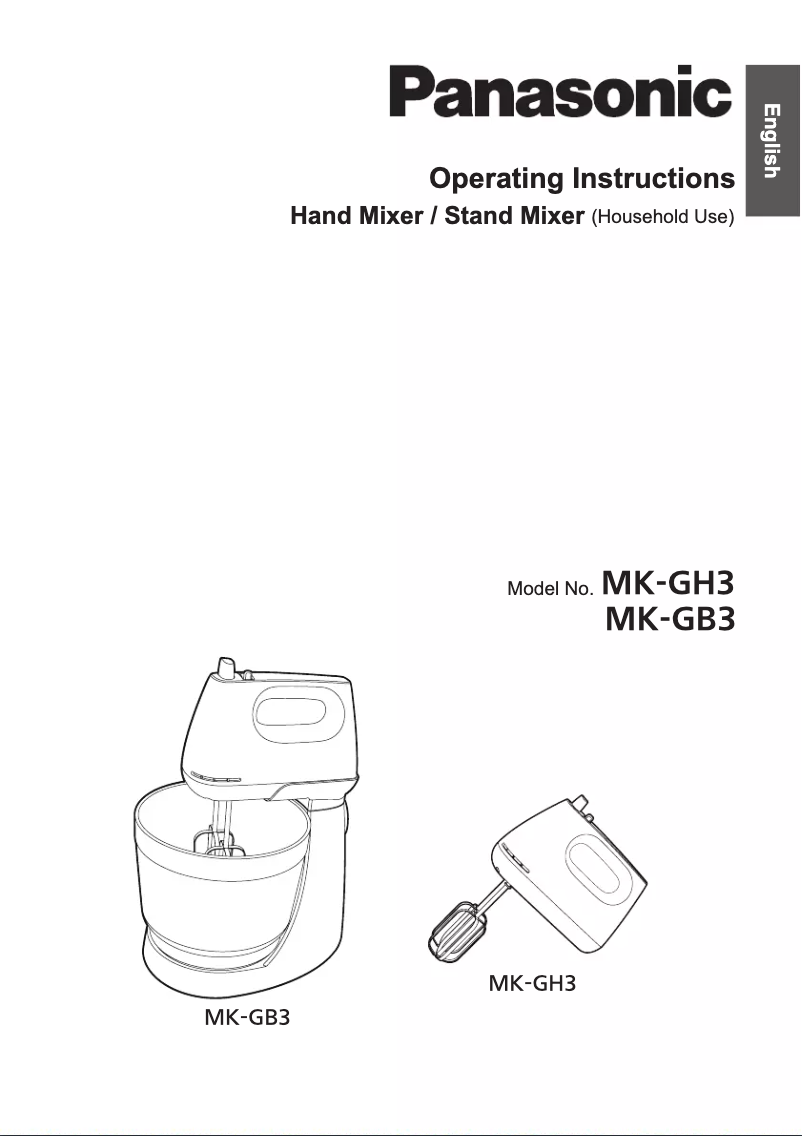 Page 1 de la notice Manuel utilisateur Panasonic MK-GB3