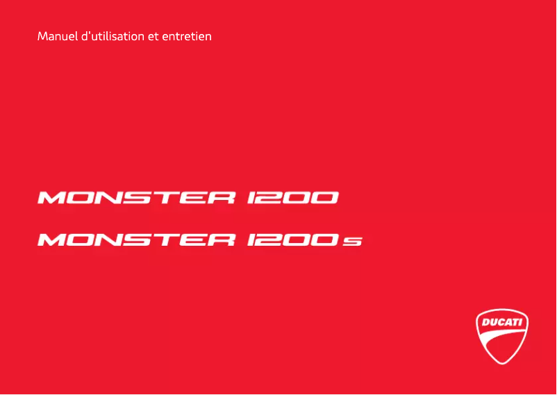 Page n°1 - Manuel utilisateur Ducati Monster 1200 (2019)