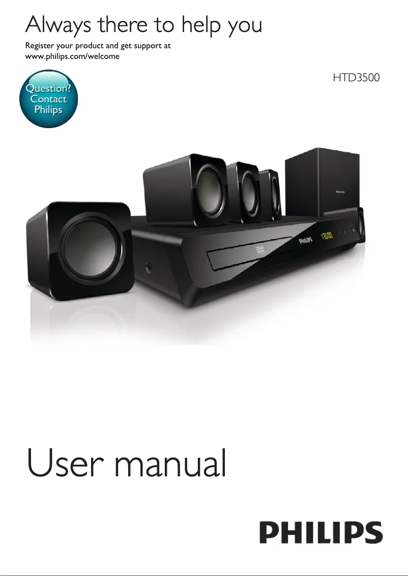 Page n°1 - Manuel utilisateur Philips HTD3500