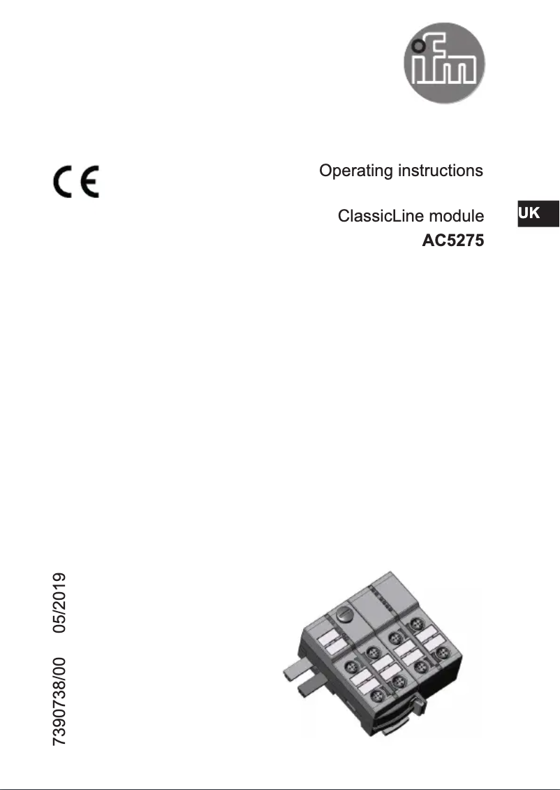 Page 1 de la notice Manuel utilisateur IFM AC5275