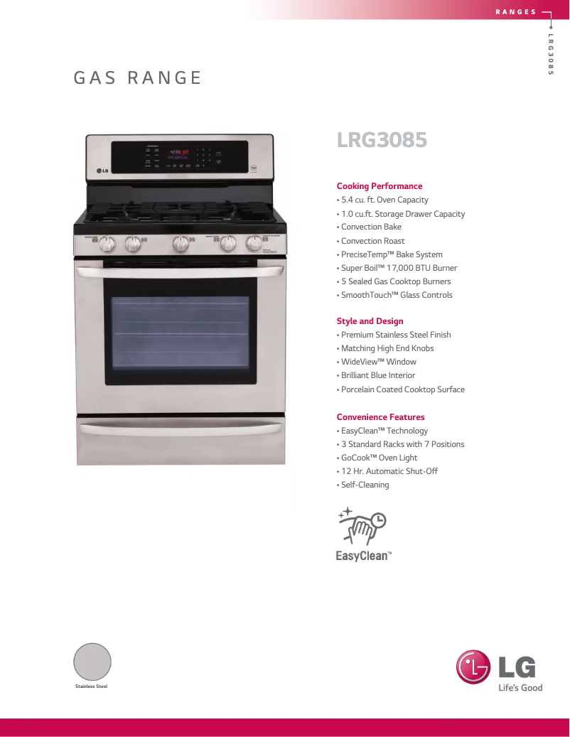 Image de la première page du manuel de l'appareil LRG3085ST