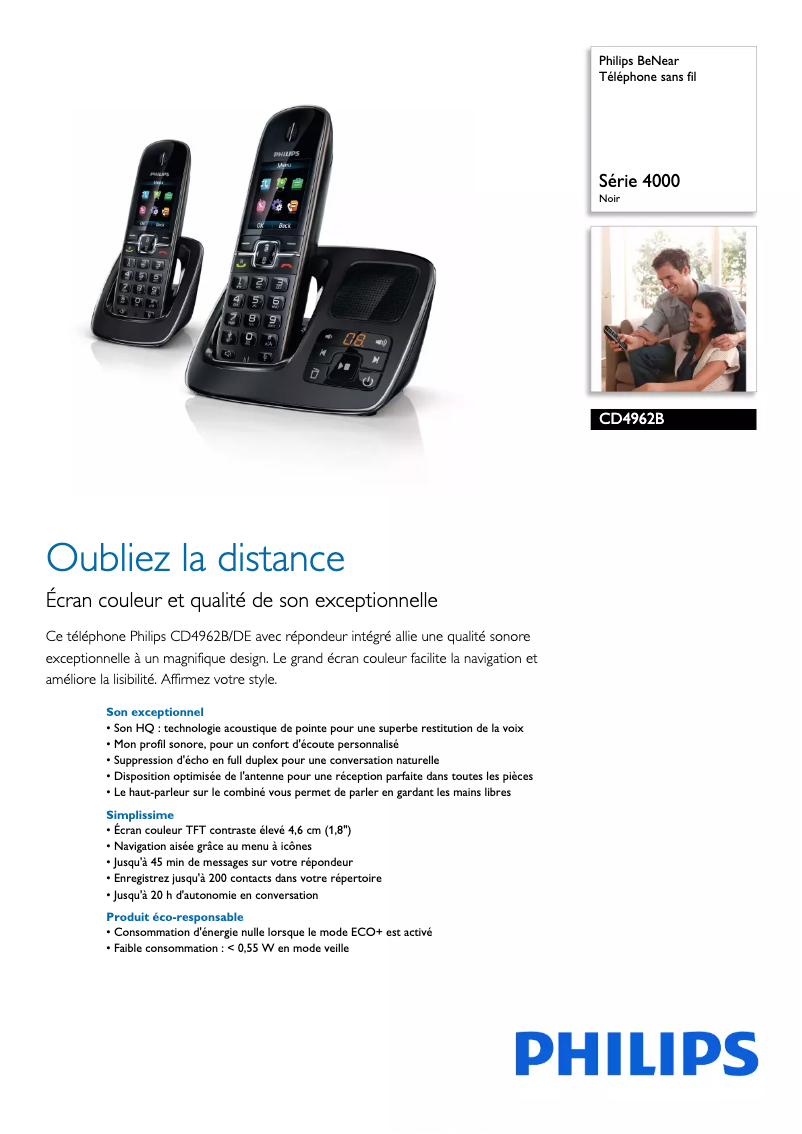 First page image of the manual for BeNear CD4962B