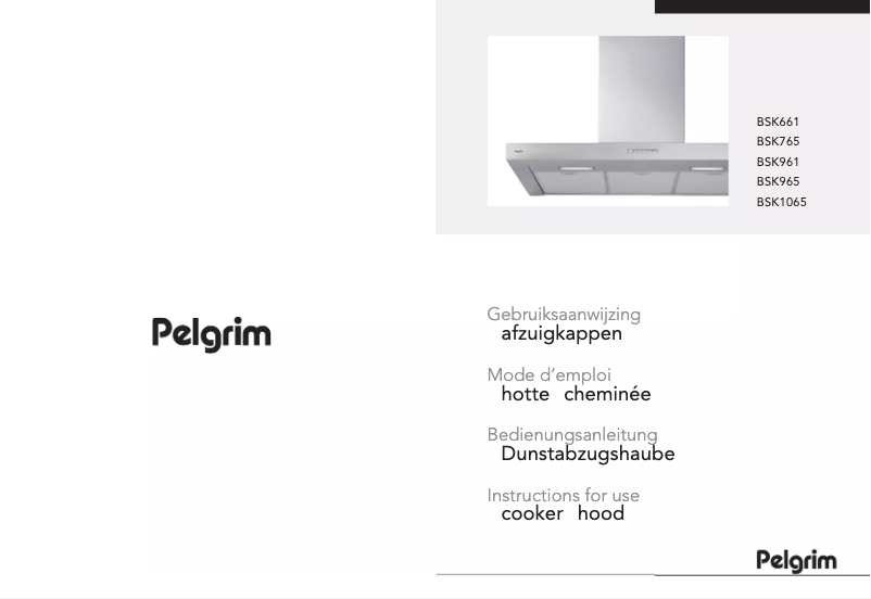 Page 1 de la notice Manuel utilisateur Pelgrim BSK765RVS